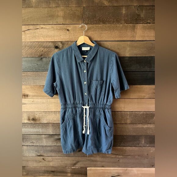 Universal-thread Women's Blue and Navy Playsuit-romper - Picture 2 of 10